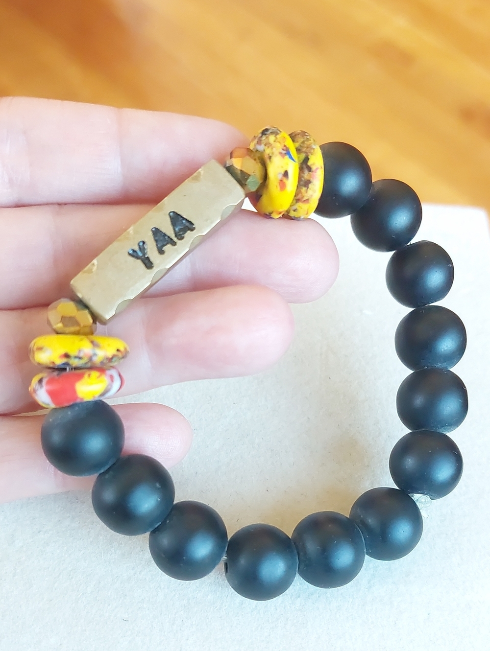 Handcrafted Semi-Precious Gemstone Ghanaian YAA Bracelet Born THURSDAY